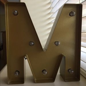“M” Room Decor Light Feature